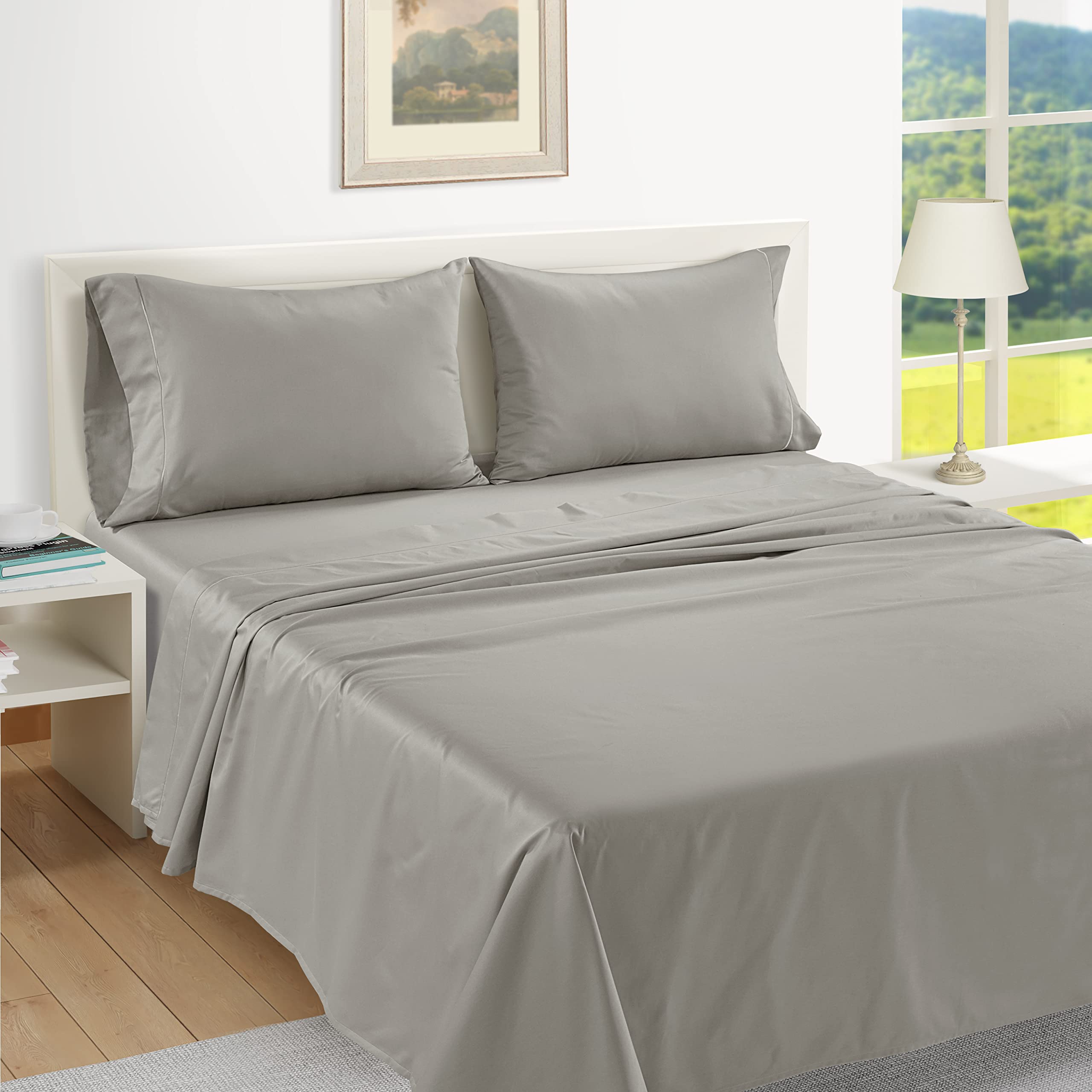 Premium 100% Egyptian Cotton Queen Size Pillowcases Set of 2 - 1000 Thread Count Soft & Breathable Bedding for Cool Sleep - Ideal for Hot Sleepers & Luxury Bedroom Decor