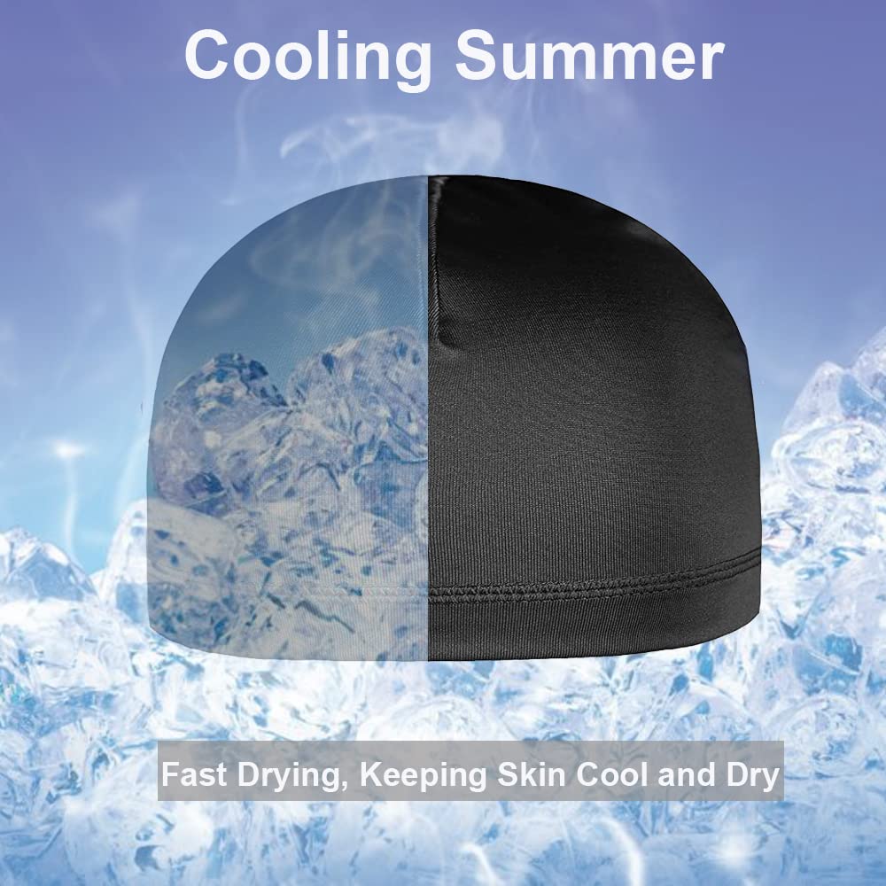 6 Pack Cooling Skull Caps - Moisture Wicking Helmet Liner for Running & Cycling - Breathable Beanie for Men & Women - Perfect for Workouts, Sports & Outdoor Activities