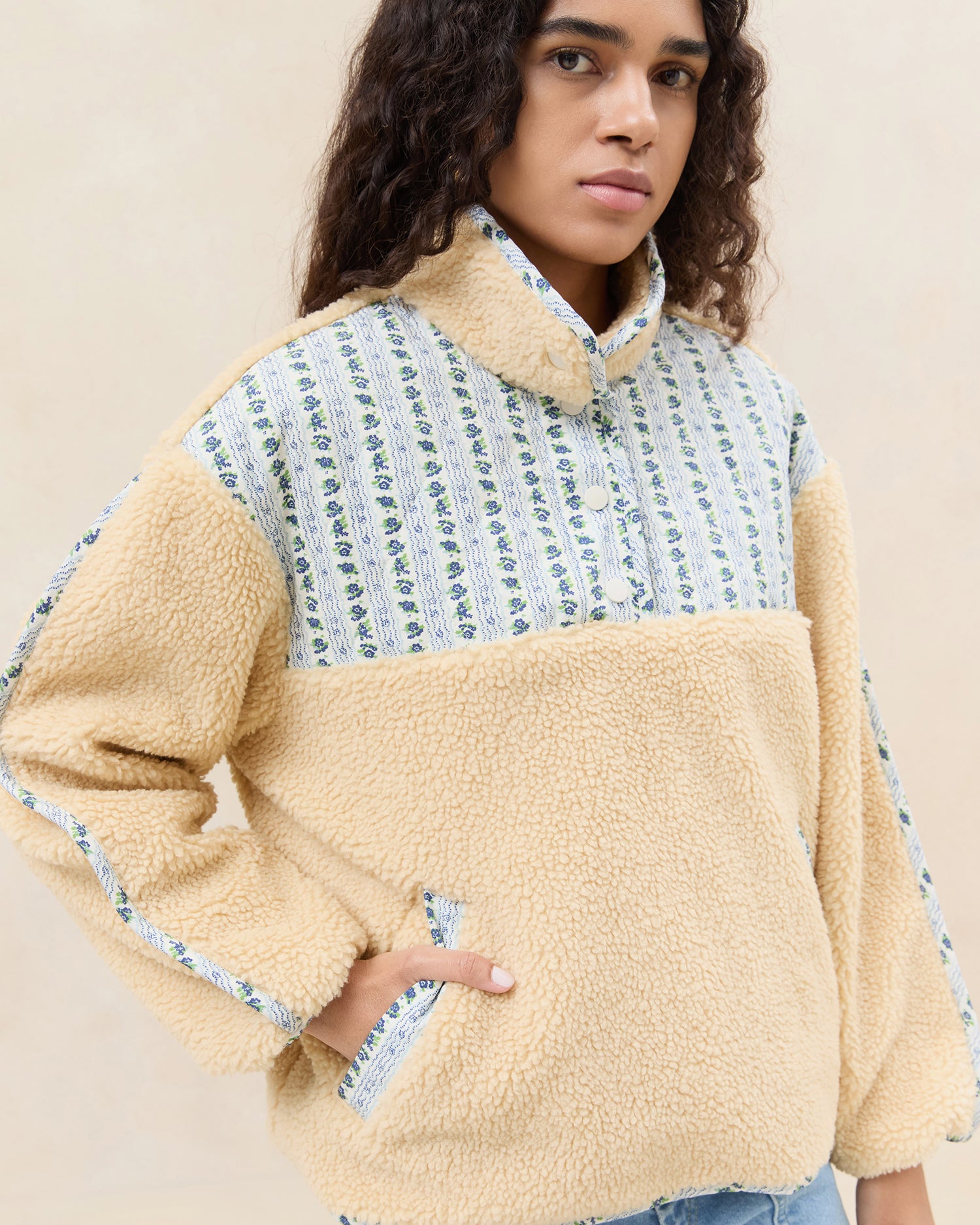 Liz Women's Fleece Pullover Sweater - Cozy Winter Warm Soft Casual Long Sleeve Top for Outdoor Activities & Lounge Wear