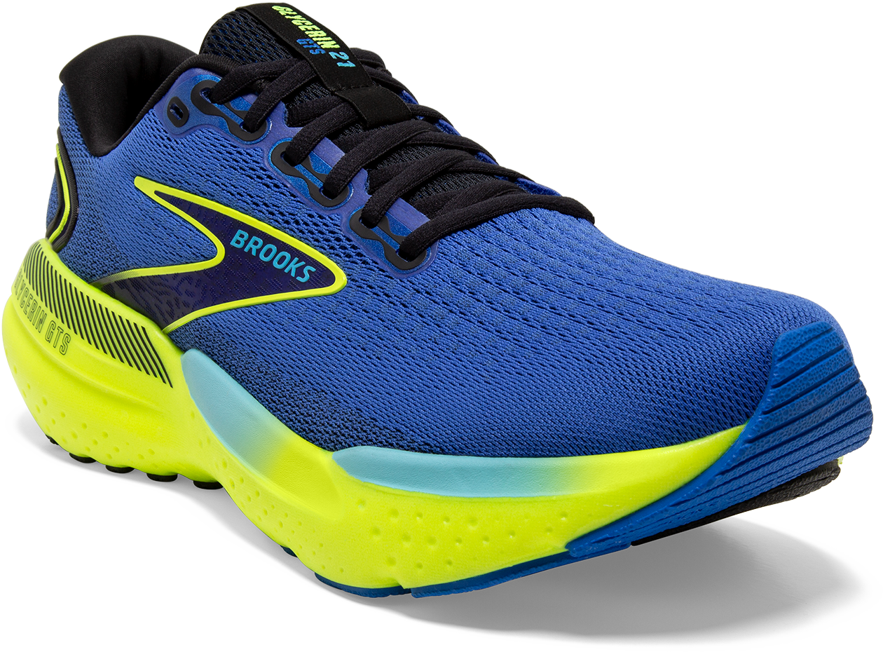 **Brooks Men's Glycerin GTS 21 Running Shoes - Blue/Nightlife/Black - Cushioned Support for Long-Distance & Marathon Training**    *(Perfect for Road Running, Gym Workouts & Everyday Comfort Wear)*