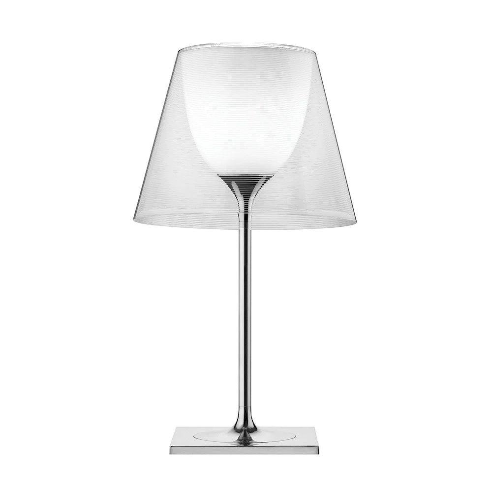 Chrome Prism Table Lamp - Modern LED Nightstand Light for Bedroom, Living Room, Office - Dimmable & Energy Efficient Decorative Lighting