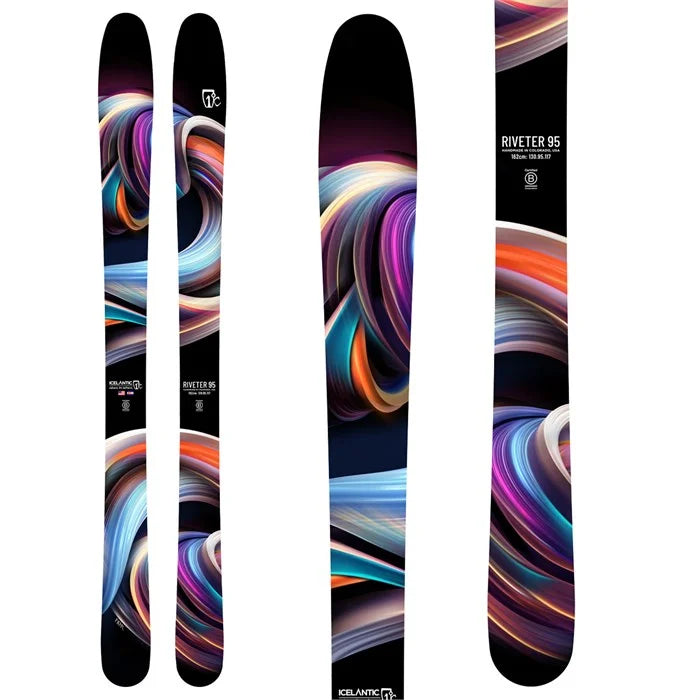 Icelantic Riveter 95 Women's Skis 2025 - All-Mountain Freestyle Skis for Powder, Groomers & Park Riding
