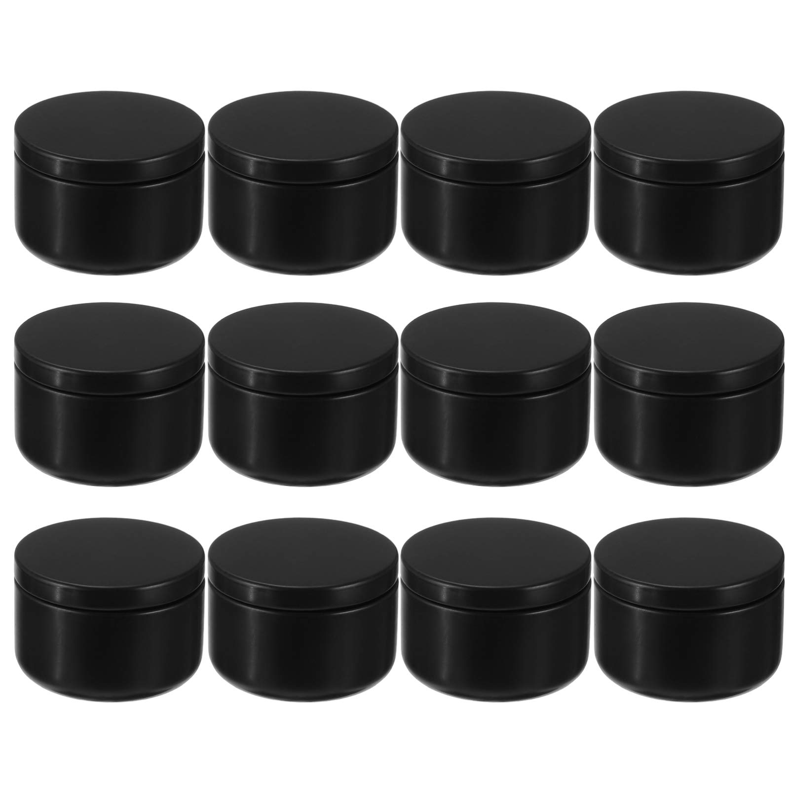 ULTNICE 12PCS 50ml Metal Candle Tins - Mini Storage Containers for DIY Candle Making, Handmade Crafts, Dry Storage & Party Favors - Perfect for Home Decor, Wedding Gifts & Aromatherapy