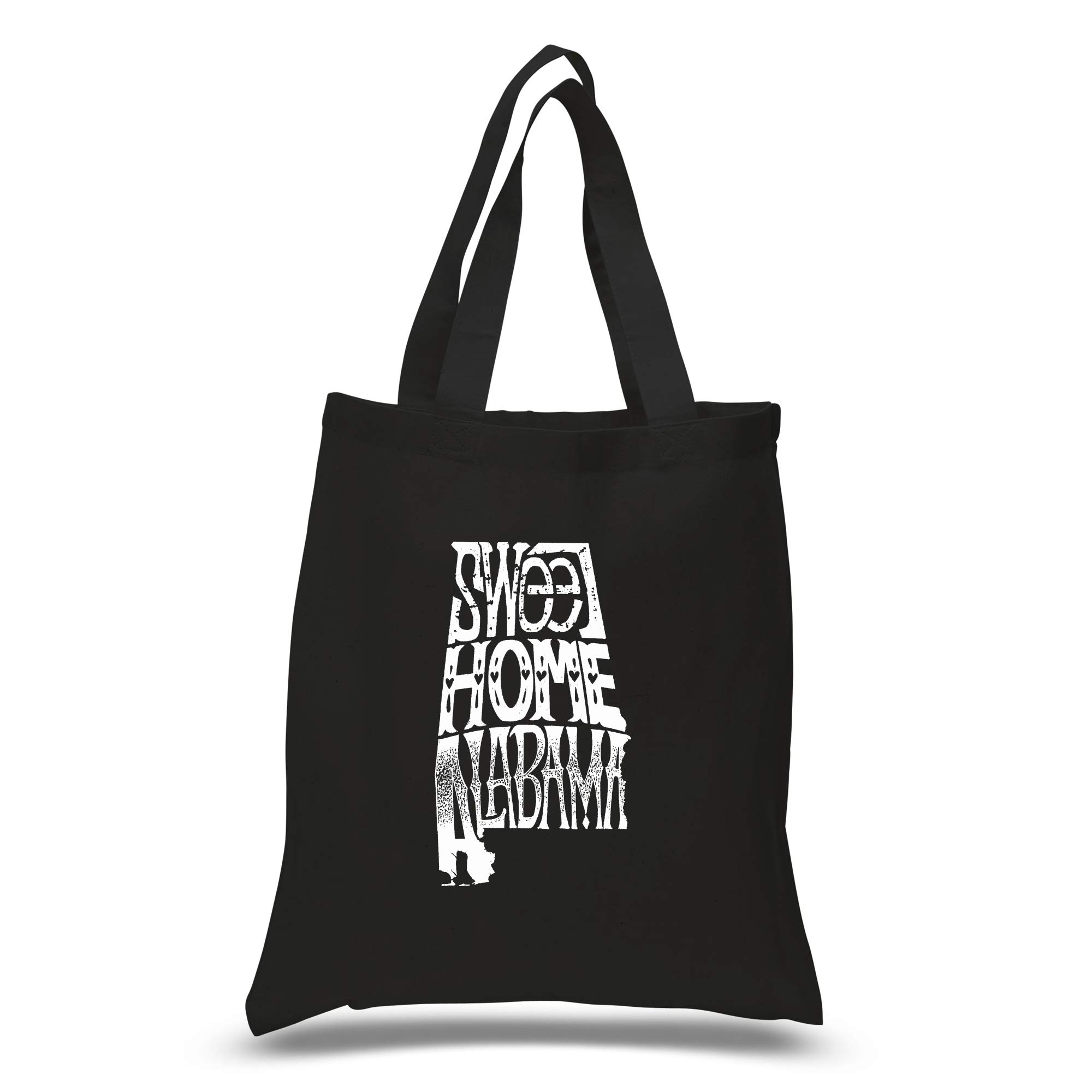 LA POP ART Small Word Art Tote Bag - Sweet Home Alabama Design | Cute Canvas Shopper for Women | Perfect for Beach, Grocery Shopping & Daily Use