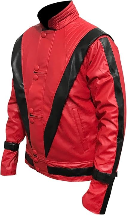 Boys Red Leather Jacket - Kids Thriller Style Jacket for Cool Outfits | Perfect for Halloween, Parties & Everyday Wear