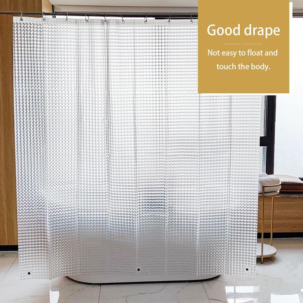 NTBAY Clear EVA Shower Curtain Liner - Waterproof Bathroom Shower Liner for Bath Tub, Heavy Duty Plastic Shower Curtain with Rustproof Grommets