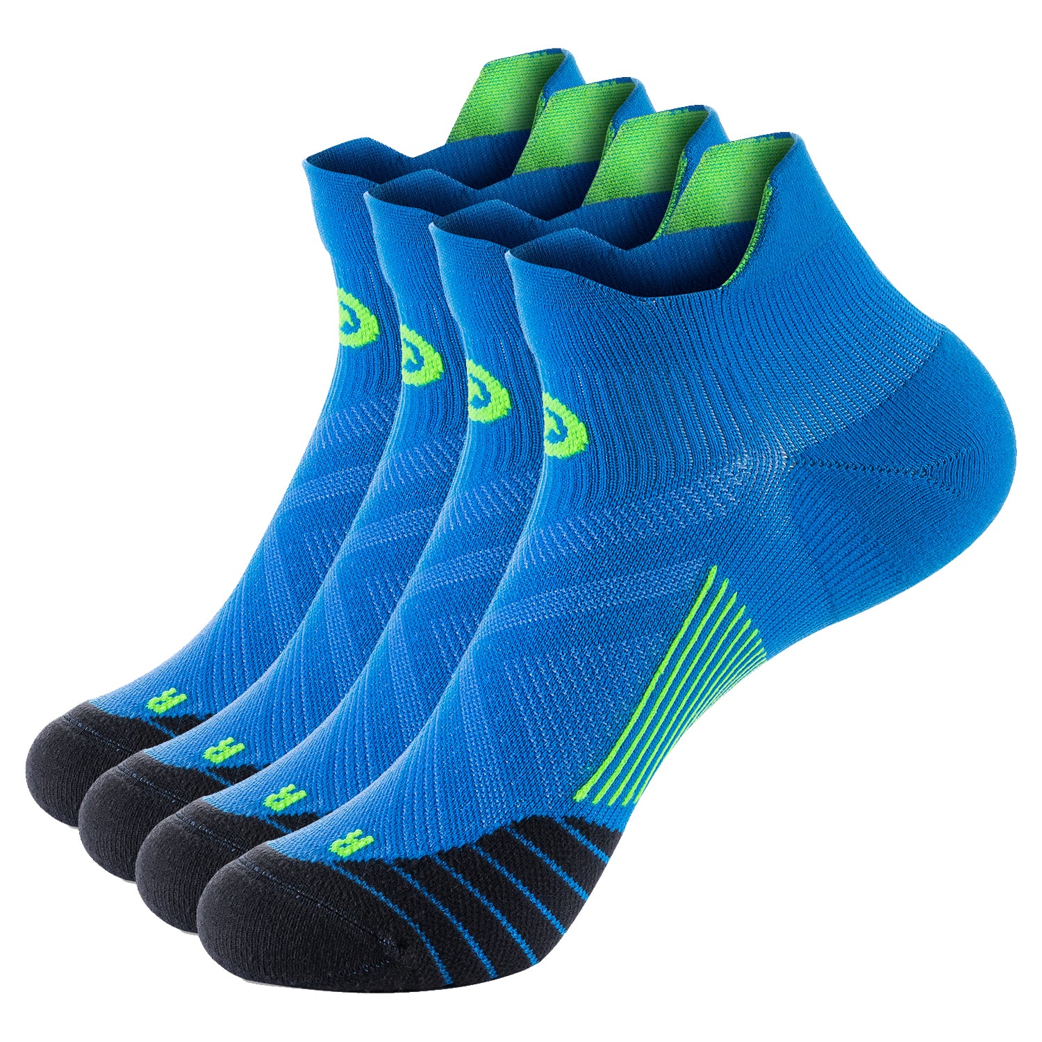 GECKOMAN x PAPLUS Ankle Compression Running Socks for Men & Women - 2 Pairs Pack - Moisture Wicking & Breathable for Marathon, Hiking, Gym Workout & Sports Performance