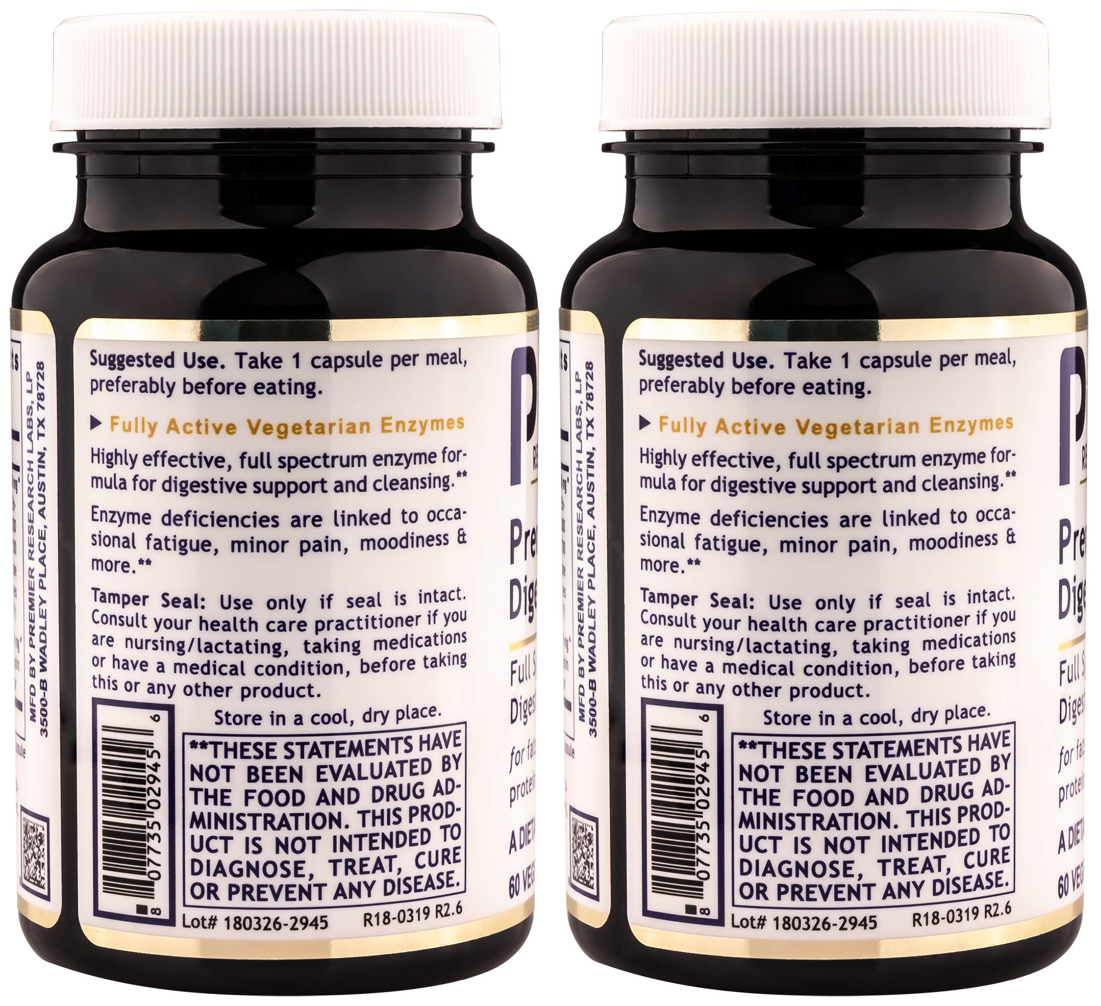 Premier Digest Dietary Supplement - 60 Capsules (2 Pack) | Gut Health & Digestion Support | Probiotics & Enzymes for Bloating Relief | Ideal for Travel & Daily Wellness