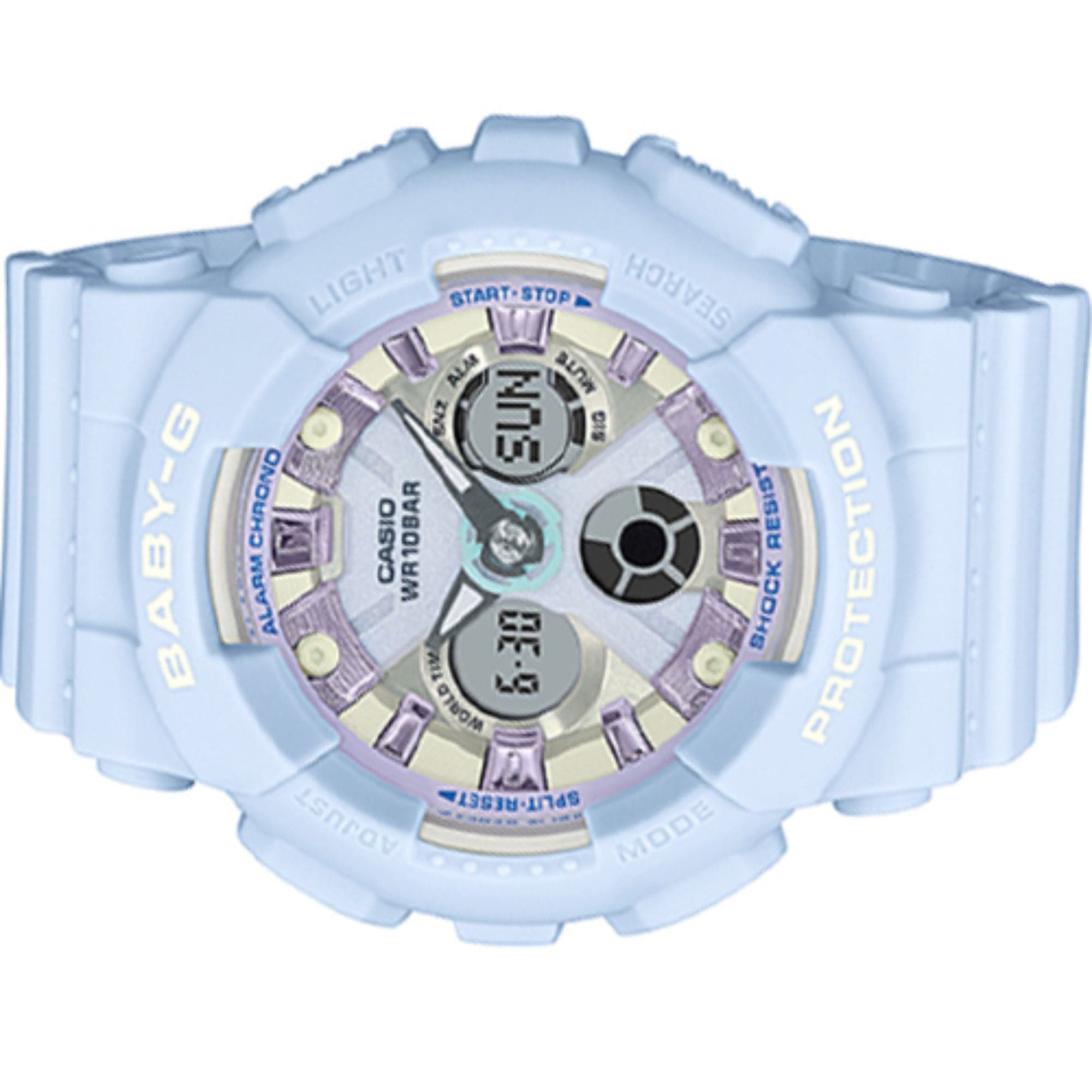 CASIO BABY-G BA-130WP-2ADR Blue Resin Strap Women's Digital Sport Watch - Perfect for Running, Swimming & Outdoor Activities