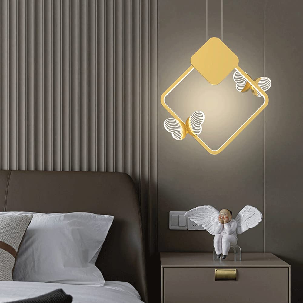 Adjustable LED Hanging Lamp - Butterfly Chandelier for Bedroom, Dining Room & Living Room | Modern Ceiling Light Fixture for Home Decor, Bar & Kitchen | Perfect for Reading Nook & Cozy Ambiance