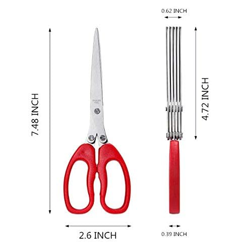 Multipurpose Red Scissors for Paper Shredding & Crafting | Compact & Sharp Office & Home Scissors | Perfect for DIY Projects, Gift Wrapping & Office Use