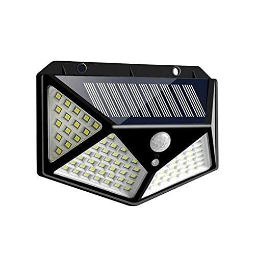 100 LED Solar Security Light with Motion Sensor - ABS Waterproof Wall Light for Deck, Garage & Outdoor - 3 Lighting Modes - Solar Powered Security Lighting for Home, Garden & Pathway Safety