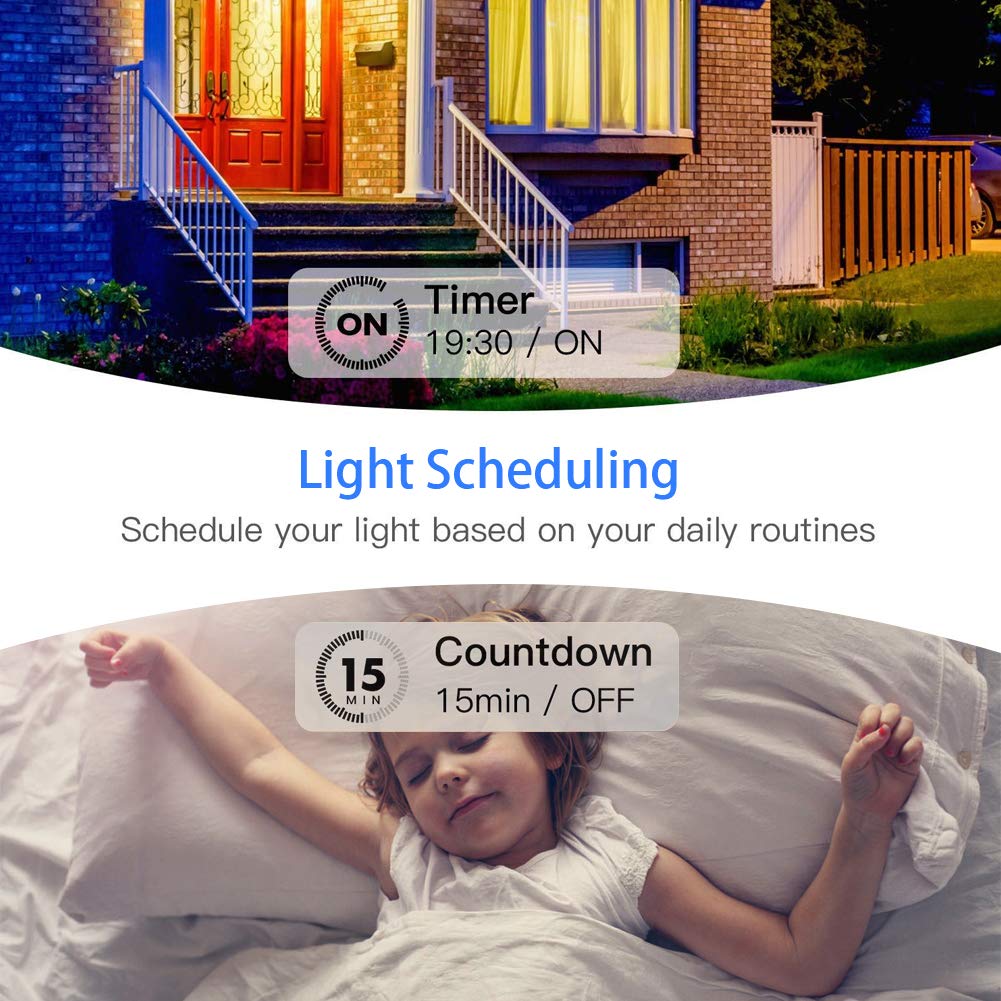 Smart WiFi Light Switch with App & Voice Control - Compatible with Alexa, Google Home - Single Pole Timer Wall Switch (Neutral Wire Required) - Perfect for Smart Home Automation & Remote Lighting Control