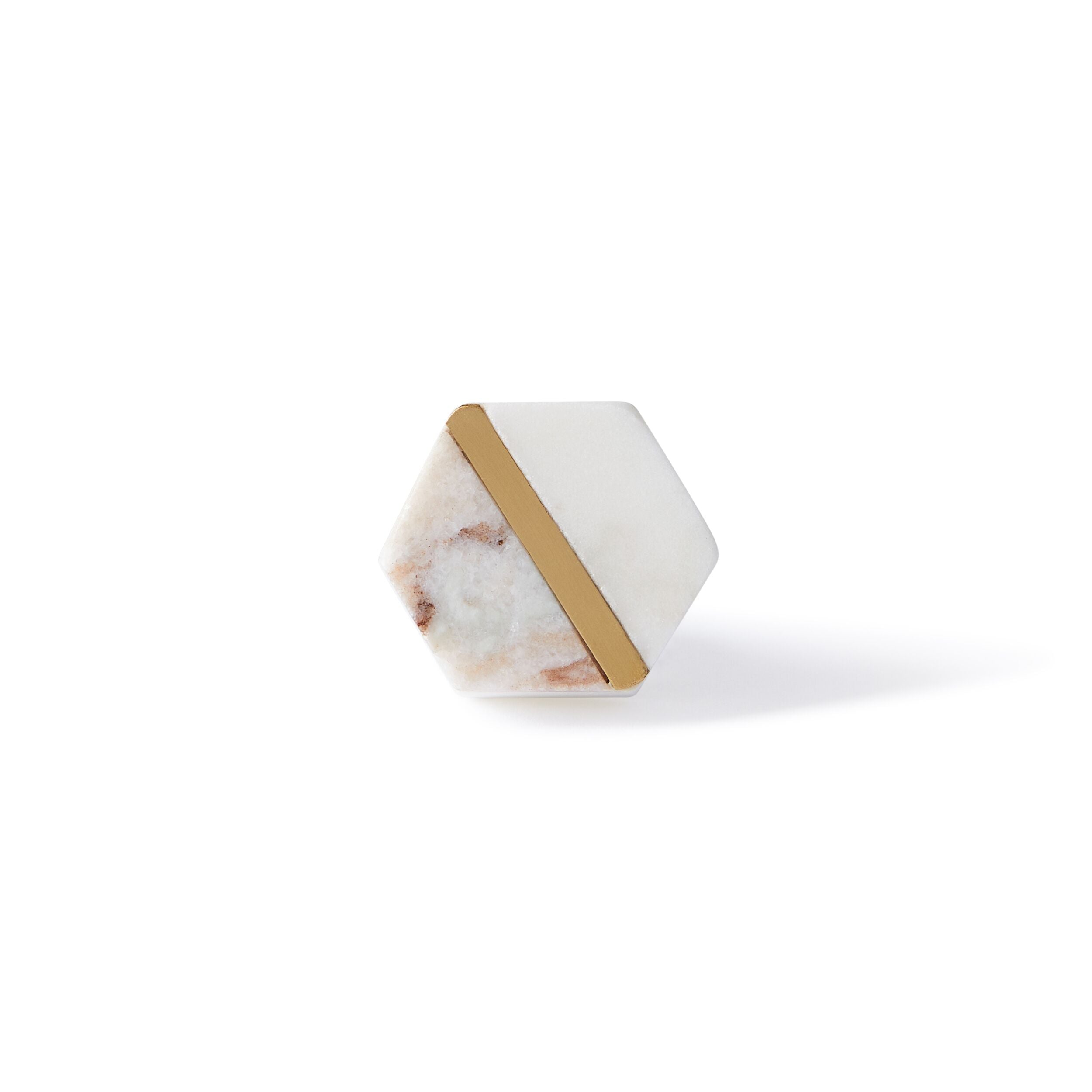 Ara Twin Geo Knob with Gold Detail 4.5cm - Elegant Cabinet Hardware for Modern Kitchens & Bathrooms