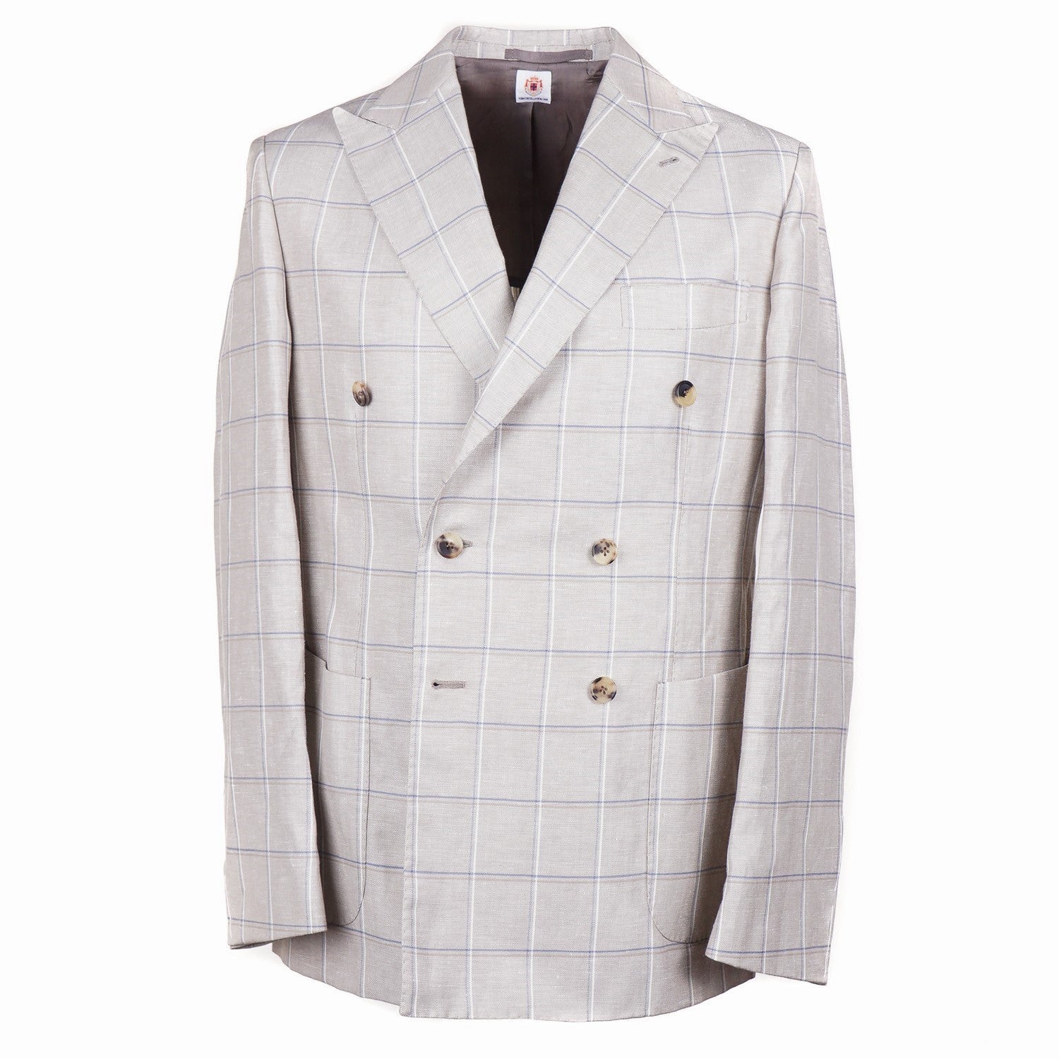 Luigi Borrelli Men's Premium Wool & Linen Sport Coat - Lightweight Blazer for Business Casual & Summer Weddings