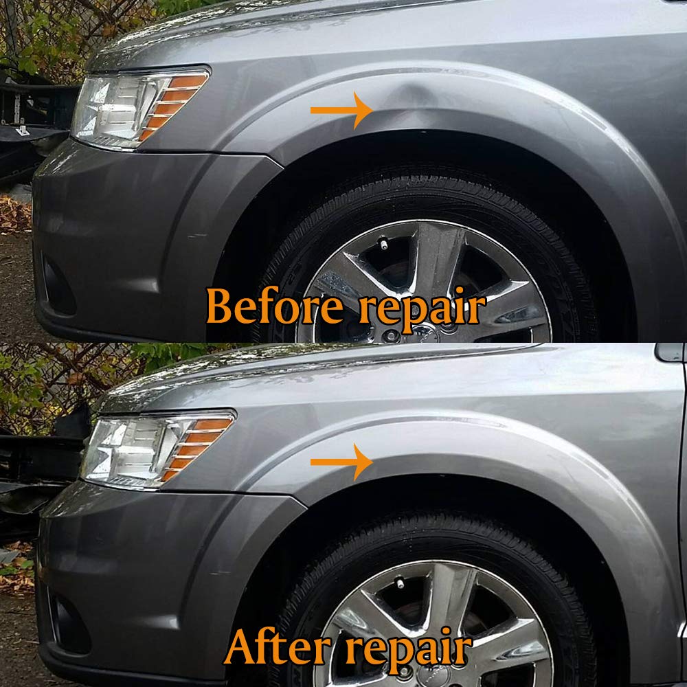 Professional Auto Body Dent Repair Kit - Car Dent Puller with Golden Puller for Minor & Deep Dent Removal | DIY Car Dent Repair for Hail Damage & Parking Lot Dings