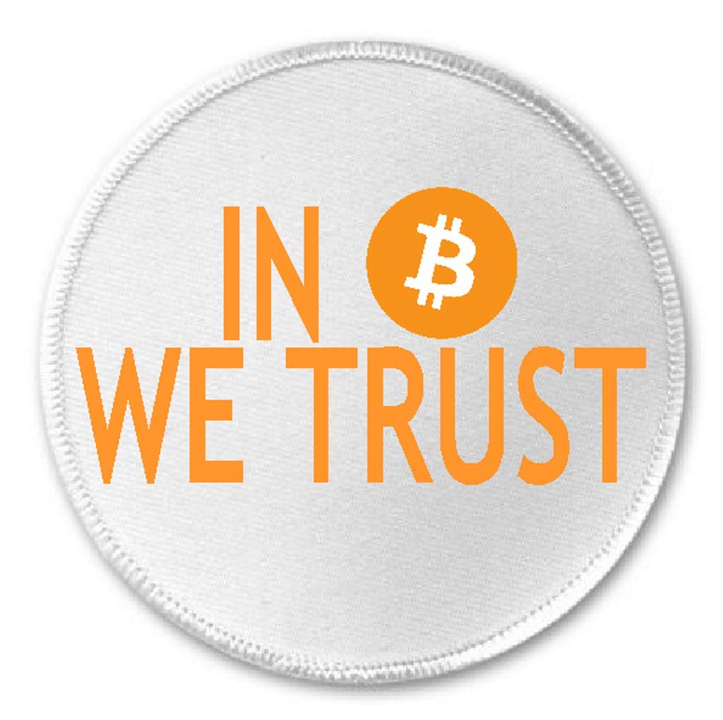 Bitcoin Cryptocurrency Iron On Patch - 3 Inch Embroidered Sew On Applique for Jackets, Hats & Bags - Crypto Money Motif for DIY Crafts & Fashion Accessories