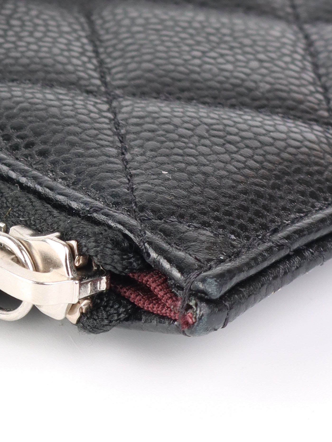 Chanel Black Caviar Leather Long Card Holder with Silver Hardware - Luxury Slim Wallet for Women, Perfect for Everyday Use & Travel