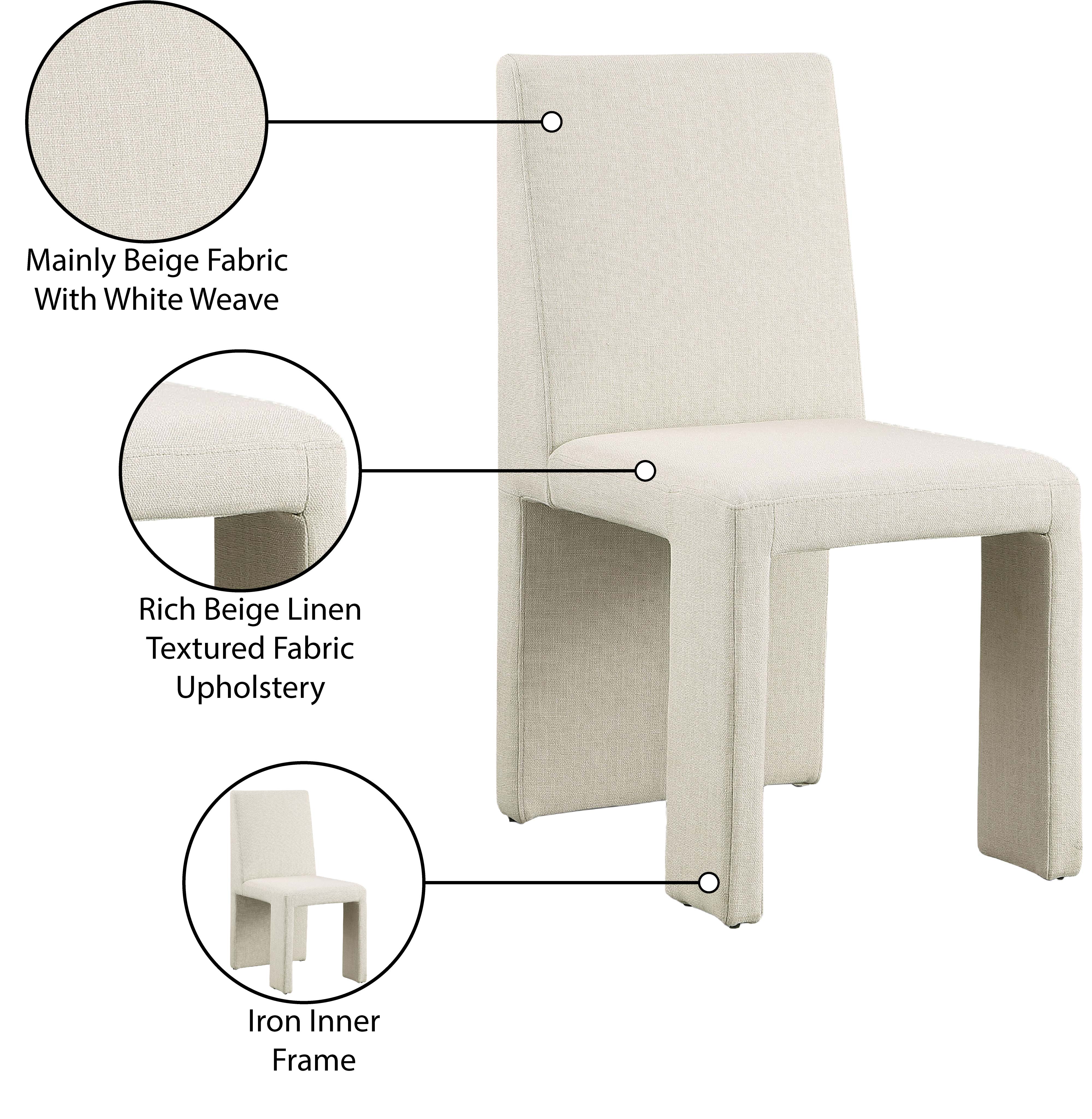 Benson Linen Textured Fabric Dining Chair - Modern Farmhouse Style Upholstered Seat for Kitchen, Dining Room & Home Decor | Comfortable & Durable
