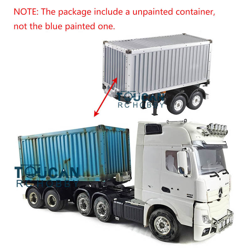 1/14 Scale RC Highline Tractor Truck - 6x4 Remote Controlled Semi Trailer with Flatbed Chassis & DIY Container | Hobby Grade Model for Off-Road Play & Collection