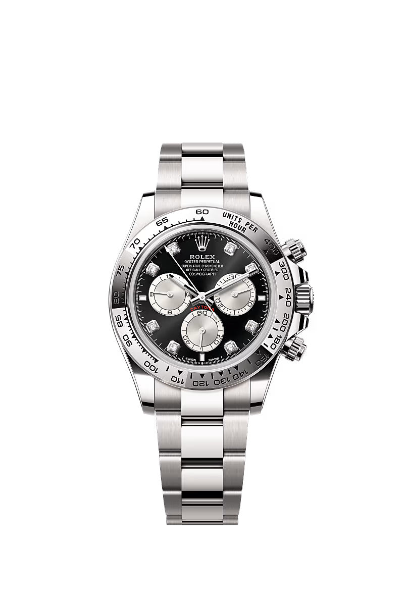 Rolex Cosmograph Daytona 126509 18kt White Gold 40mm Men's Watch with Black Dial & Oyster Bracelet - Luxury Timepiece for Business, Gifting & Special Occasions
