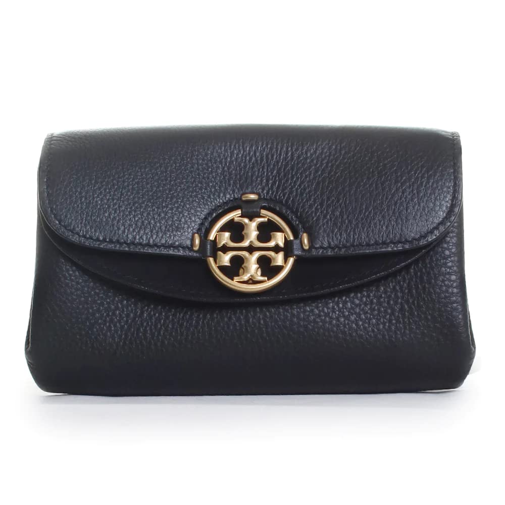 Tory Burch Women's Miller Leather Crossbody Shoulder Handbag - Small Brown Genuine Leather Purse for Everyday Use, Work & Travel
