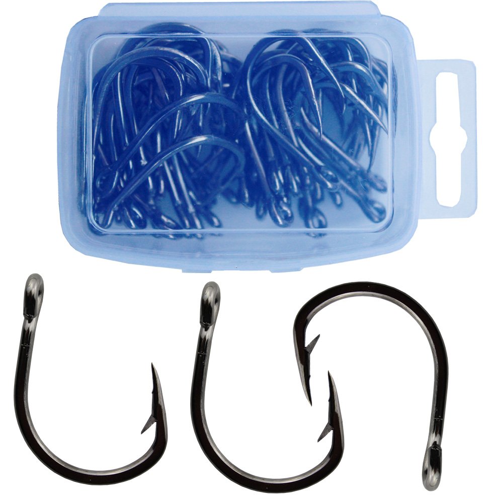 30pcs Saltwater Live Bait Fishing Hooks - Sharp Stainless Steel 2X Strong Hooks for Saltwater Fishing - Perfect for Surf Fishing, Pier Fishing & Deep Sea Fishing