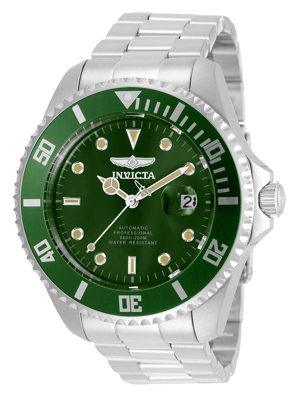 Invicta Men's Automatic Pro Diver Stainless Steel Watch - 200M Water Resistant, Date Window, Unidirectional Bezel - Perfect for Scuba Diving, Swimming & Everyday Wear