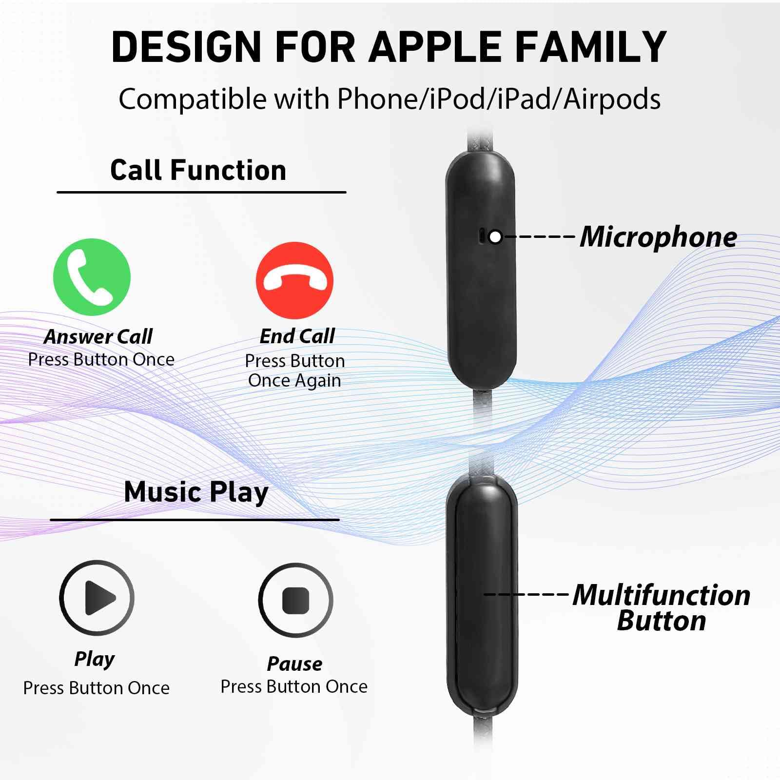 UrbanX Set of 4 R2 Wired in-Ear Headphones with Mic - Compatible with Xiaomi Redmi 7 - Tangle-Free Cord, Noise Isolating Earphones, Deep Bass, Soft Silicone Tips - Perfect for Commuting, Workouts & Gaming