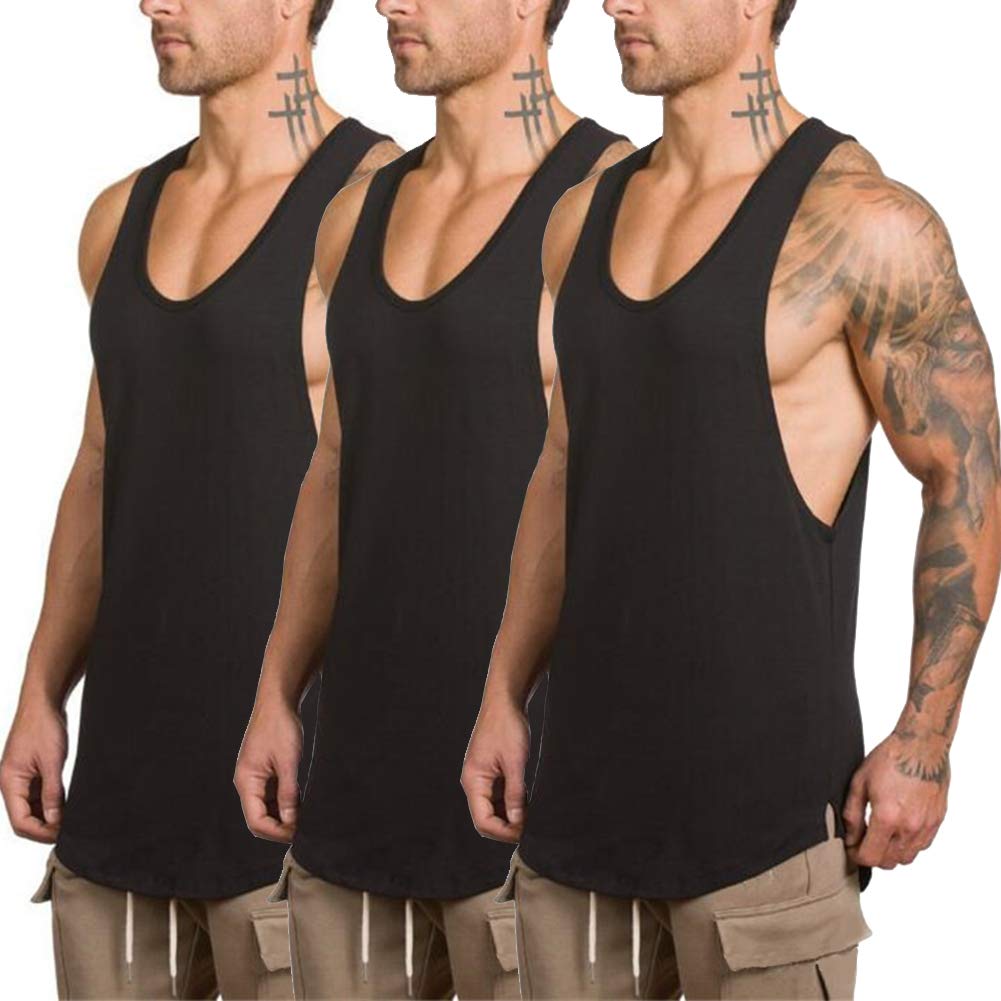 ZUEVI Men's Muscle Tank Tops - Sleeveless Workout Shirts for Bodybuilding & Gym Training - Breathable Stringer T-Shirts for Summer Fitness, Running & Outdoor Activities