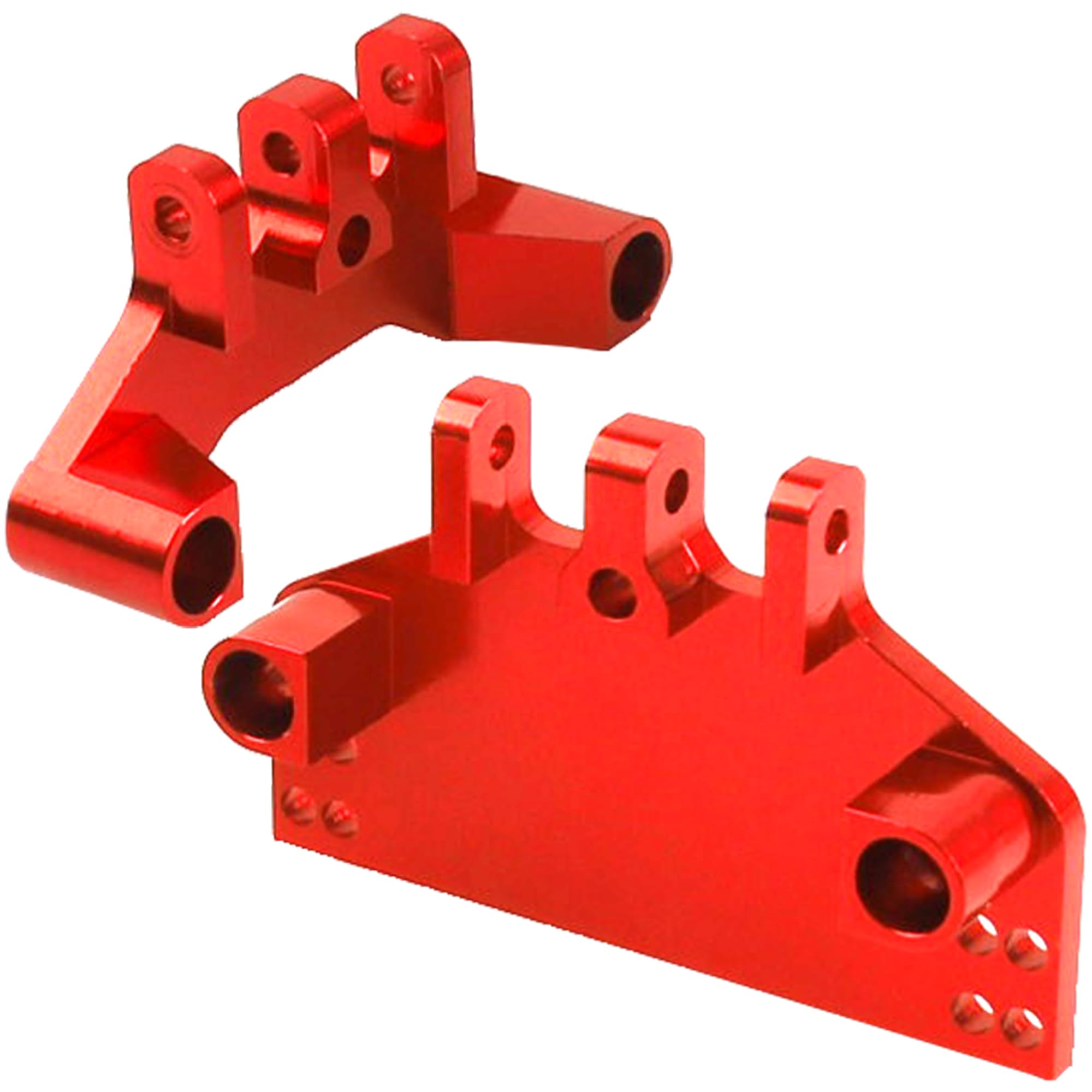 Upgrade RC Car Pull Rod Base Seat Mount & Tie Rod Servo Bracket - Compatible with MN Model G500 1/12 Scale - Durable Red Aluminum Alloy Parts for Off-Road Racing & Crawling - Perfect for DIY Repair & Performance Enhancement