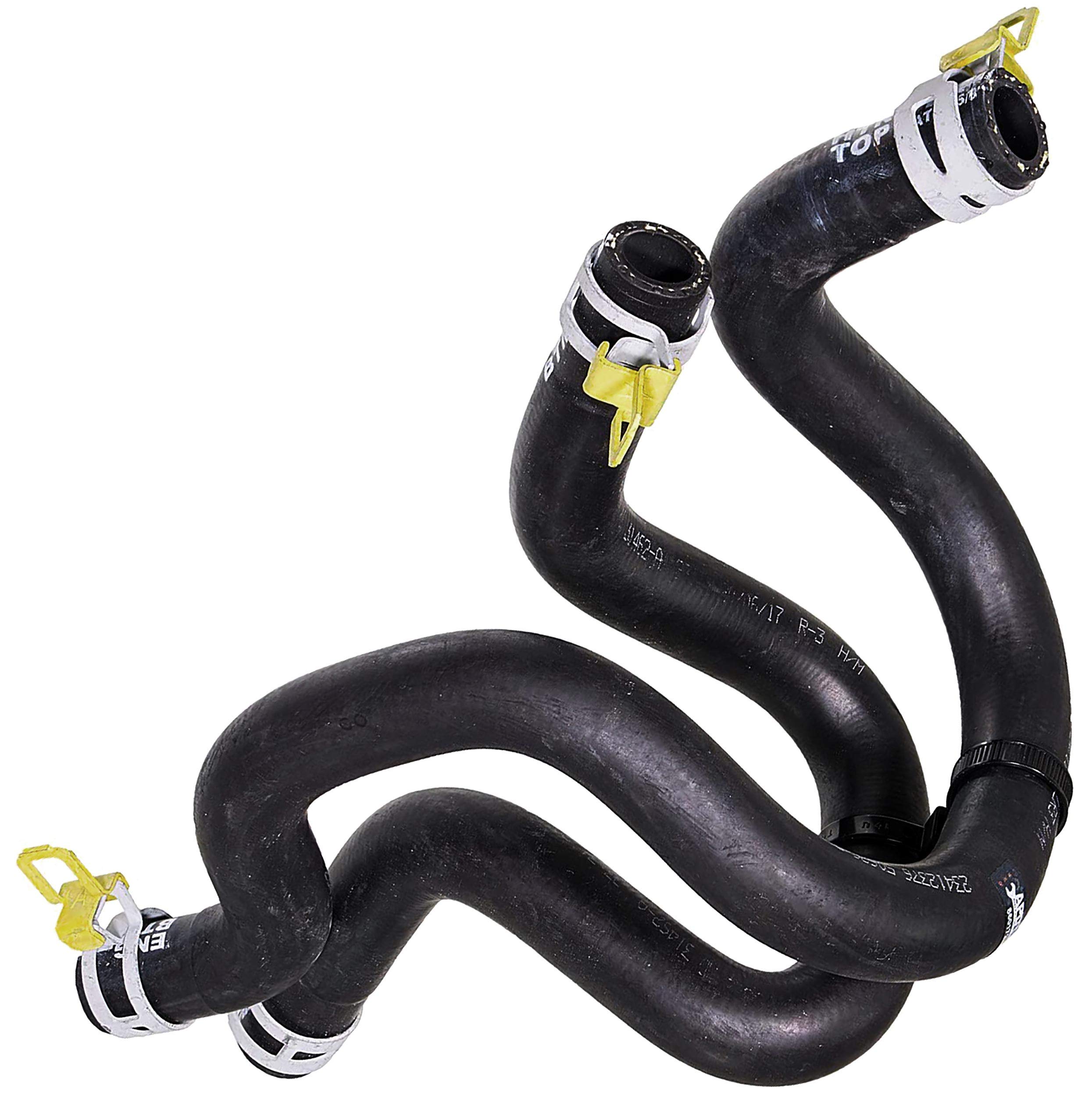 APDTY 140075 Heater Hose Set - Compatible with Select Vehicle Models | Durable Rubber Construction for Engine Cooling System | Perfect for Winter Driving & Vehicle Maintenance