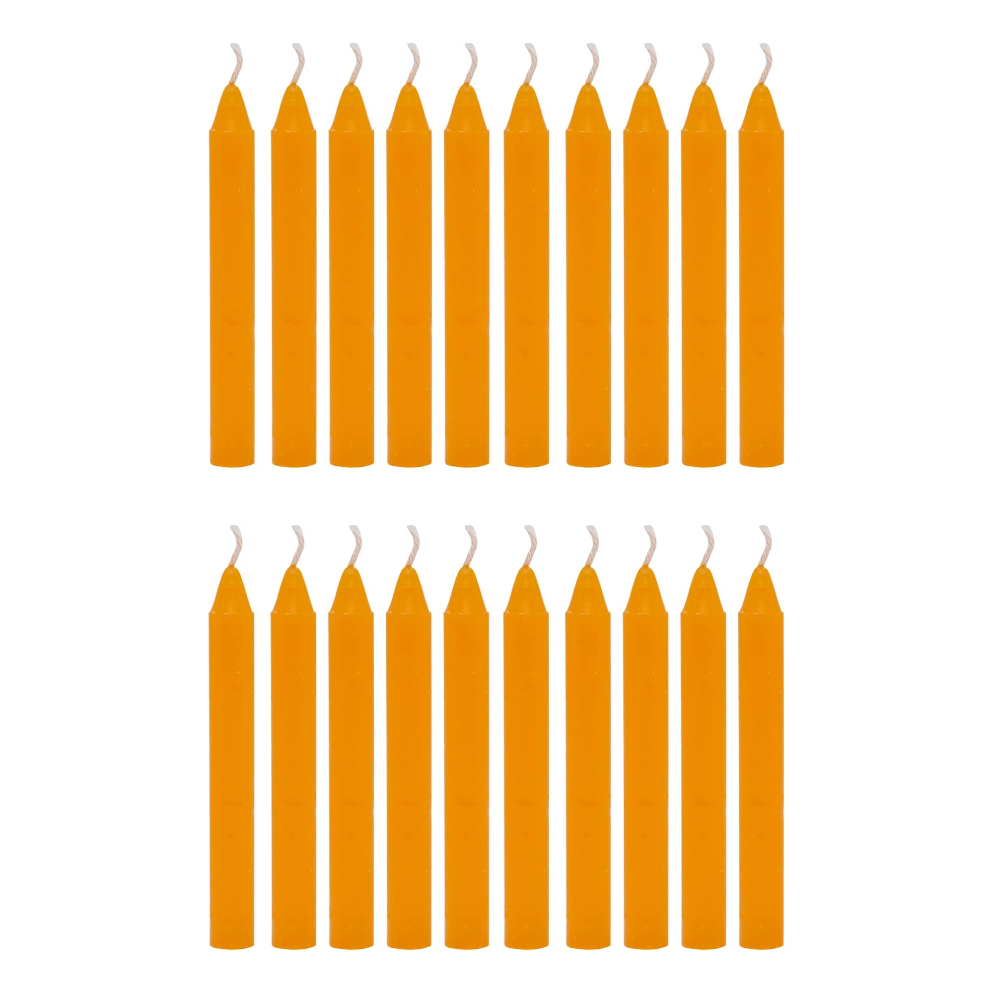 20-Pack Orange Unscented 4-Inch Chime Candles for Altar, Spells, Meditation & Rituals – Perfect for Wicca, Pagan, Yoga & Home Decor