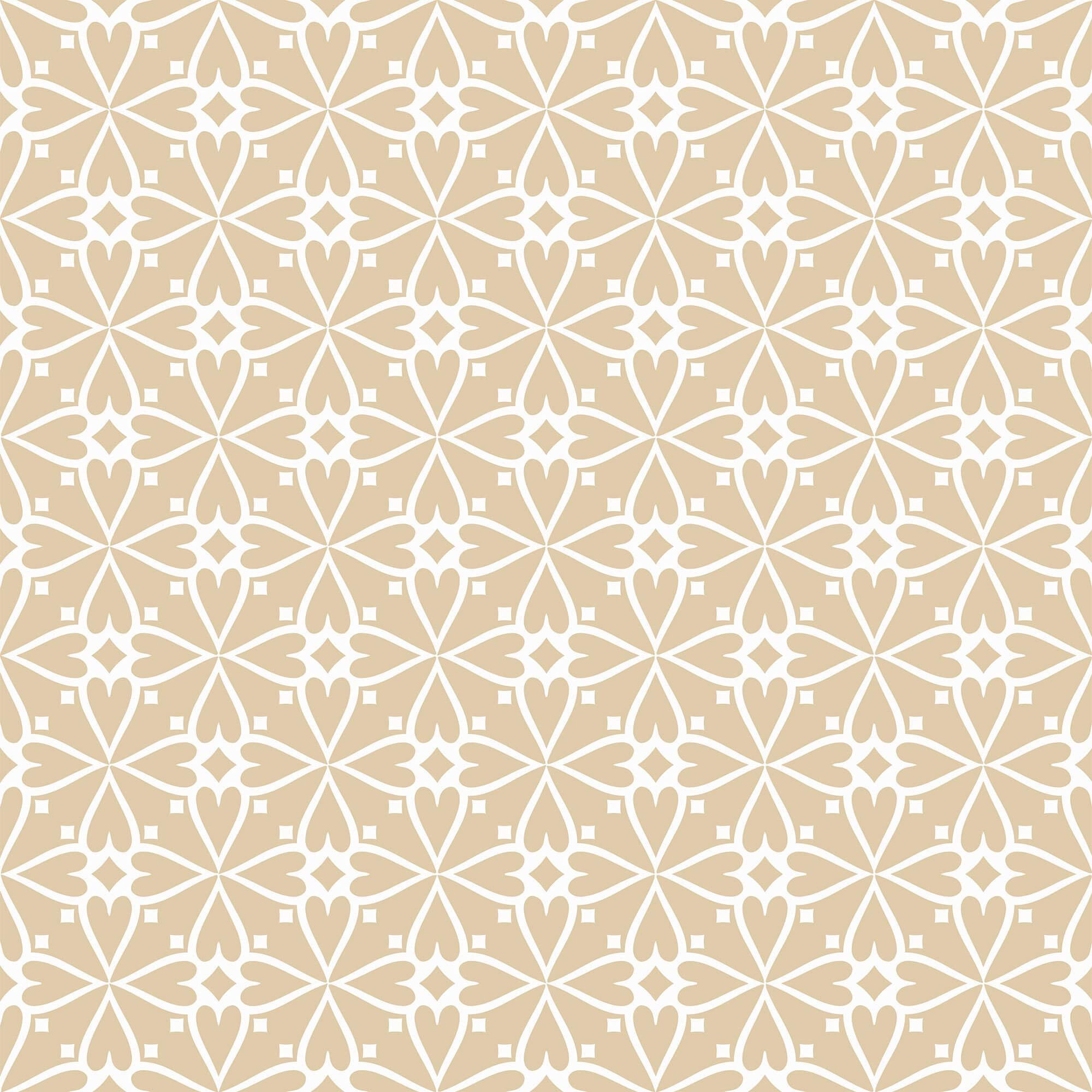 Beige and Gold Damask Peel and Stick Removable Wallpaper - Self-Adhesive Wall Covering for Bedroom, Living Room & Home Decor