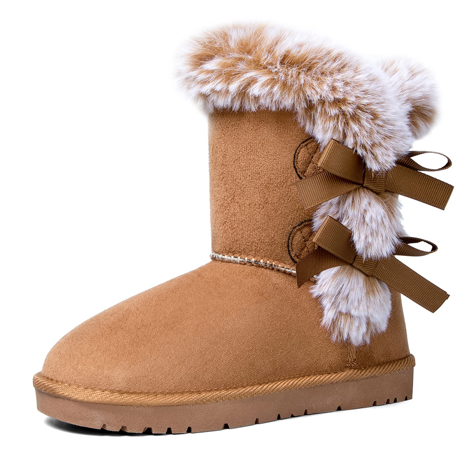 WFL Women's Winter Snow Boots - Classic Mid-Calf Waterproof Boots with Warm Fur Lining | Fashionable Cold Weather Footwear for Snowy Days, Outdoor Activities & Winter Fashion