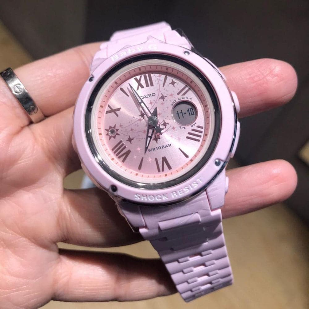 CASIO BABY-G BGA-150ST-4ADR Shooting Star Series Pink Women's Digital Sport Watch - Waterproof & Shock Resistant for Running, Swimming, Outdoor Activities