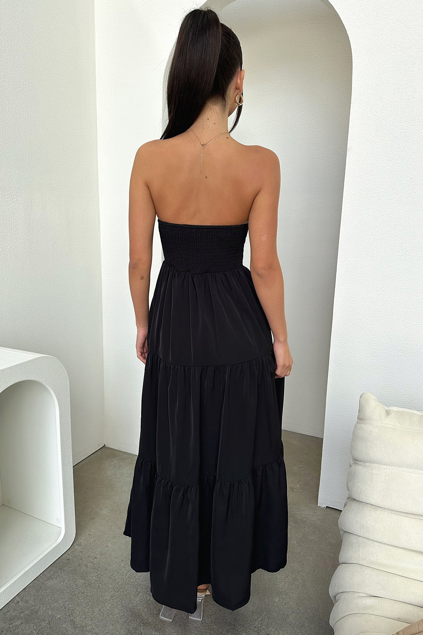 Hailey Maxi Dress for Women - Elegant Black Long Summer Dress for Beach, Party & Casual Wear