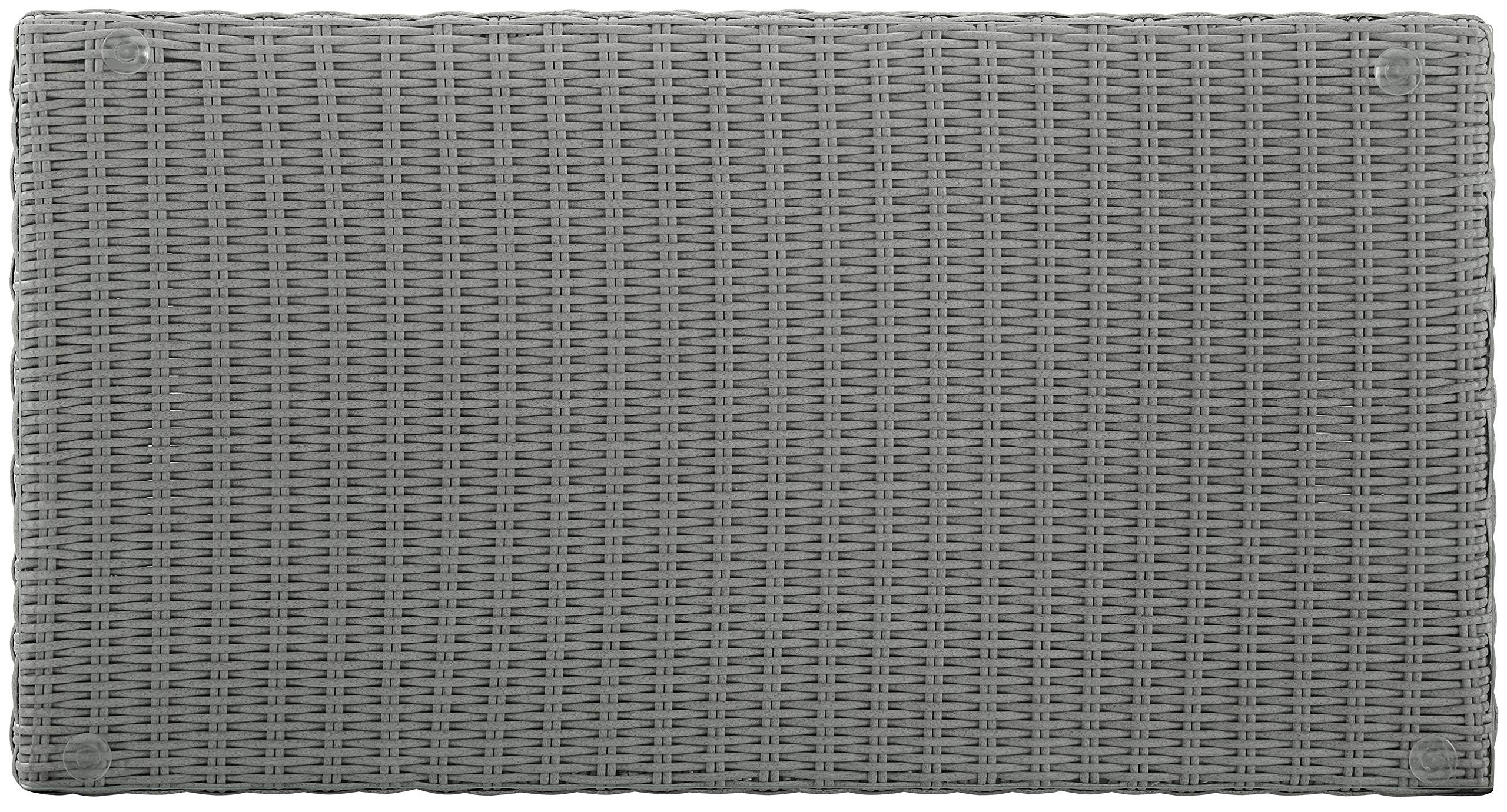 Crosley Bradenton All-Weather Rattan Wicker Outdoor Coffee Table - Weather-Resistant Gray Patio Furniture for Deck, Porch & Garden - Perfect for Outdoor Entertaining & Relaxation