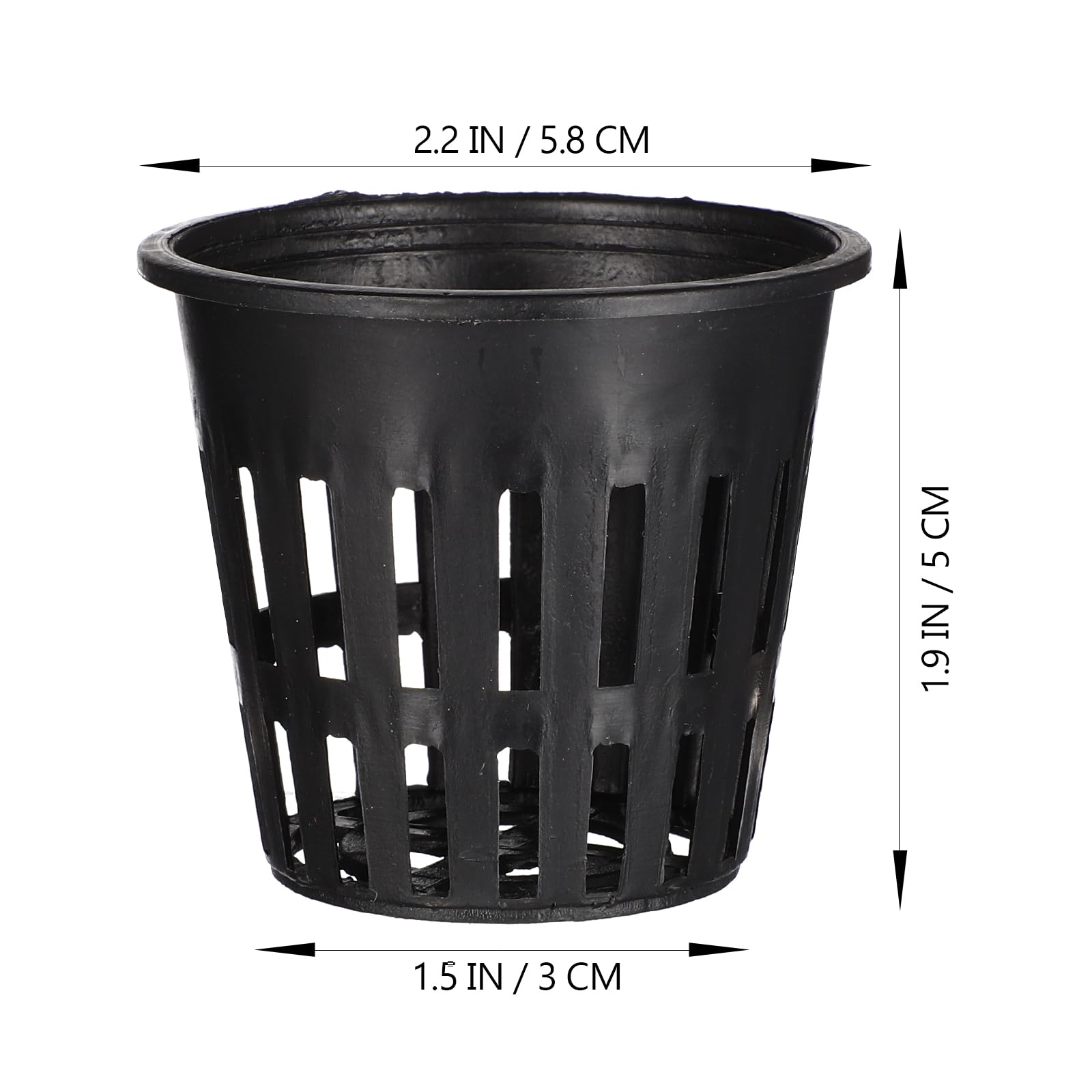 Yardwe 40PCS 2 Inch Hydroponic Net Pots - Black Plastic Garden Net Cup Buckets for Hydroponics, Aquaponics & Seed Starting - Perfect for Indoor Herb Gardens, Hydroponic Systems & DIY Planters