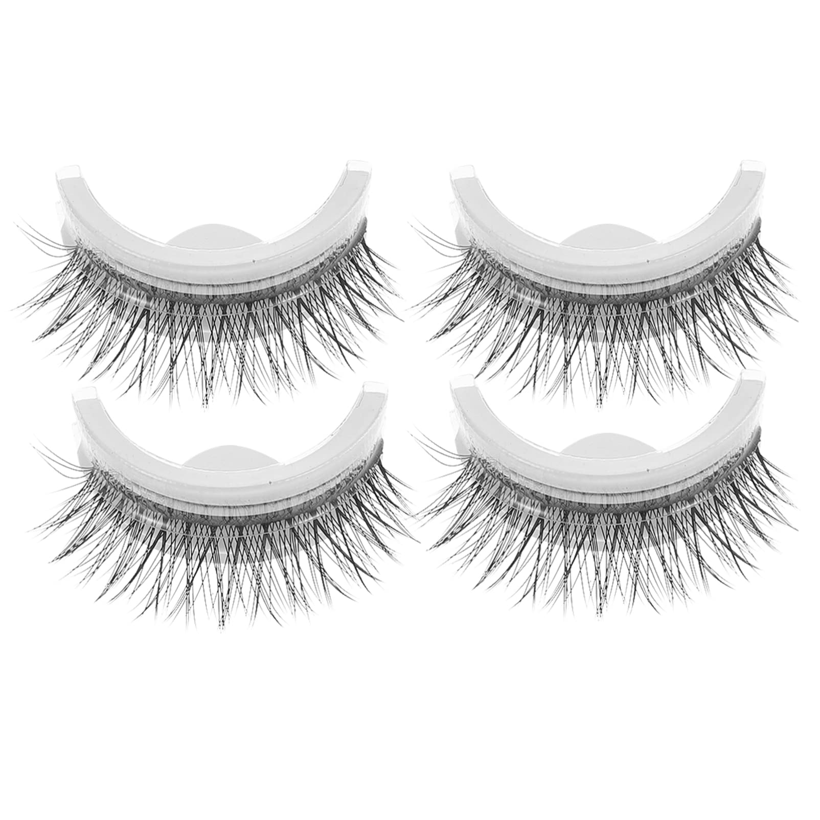 Lurrose 2 Pairs Natural Looking False Eyelashes with Adhesive - Reusable Faux Mink Lashes for Everyday Makeup & Special Occasions | Perfect for Weddings, Parties & Date Nights