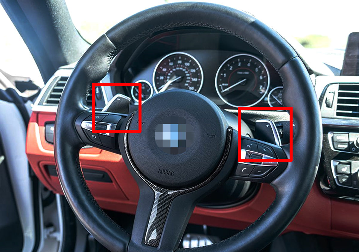 Premium Forged Carbon Fiber Steering Wheel Paddle Shifters for BMW 2/3/4 Series & X3/X4/X5/X6 - Upgrade Your Driving Experience with Sporty Gear Shifting (Perfect for Track Days & Performance Driving)