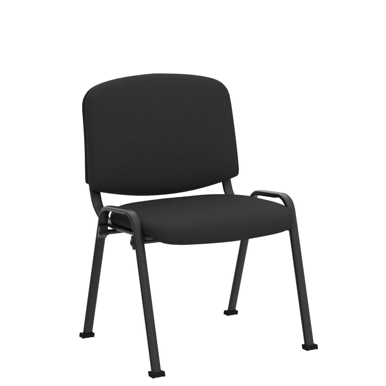 Stackable Metal Frame Waiting Room Chairs with Padded Cushion - 5-Pack Ergonomic Conference Chairs for Office, Reception, Events & Meetings - Durable Guest Seating Solution for High-Traffic Areas
