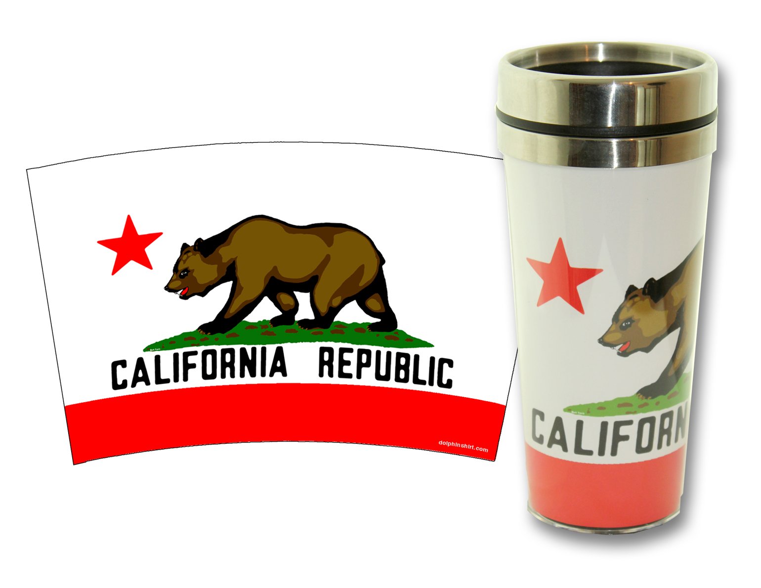 California Republic Insulated Stainless Steel Tumbler with Lid - 20oz Double-Wall Vacuum Coffee Mug, Hot & Cold Drink Cup for Travel, Office, Hiking, Camping (BPA Free)