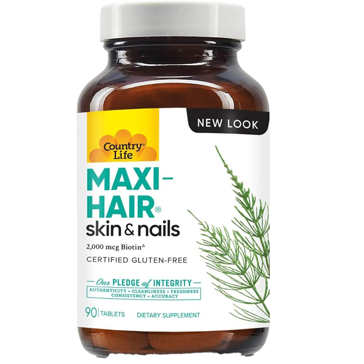 Country Life Maxi Hair Supplement - 90 Tablets for Hair Growth, Strength & Thickness | Supports Healthy Hair for Men & Women | Perfect for Daily Hair Care Routine