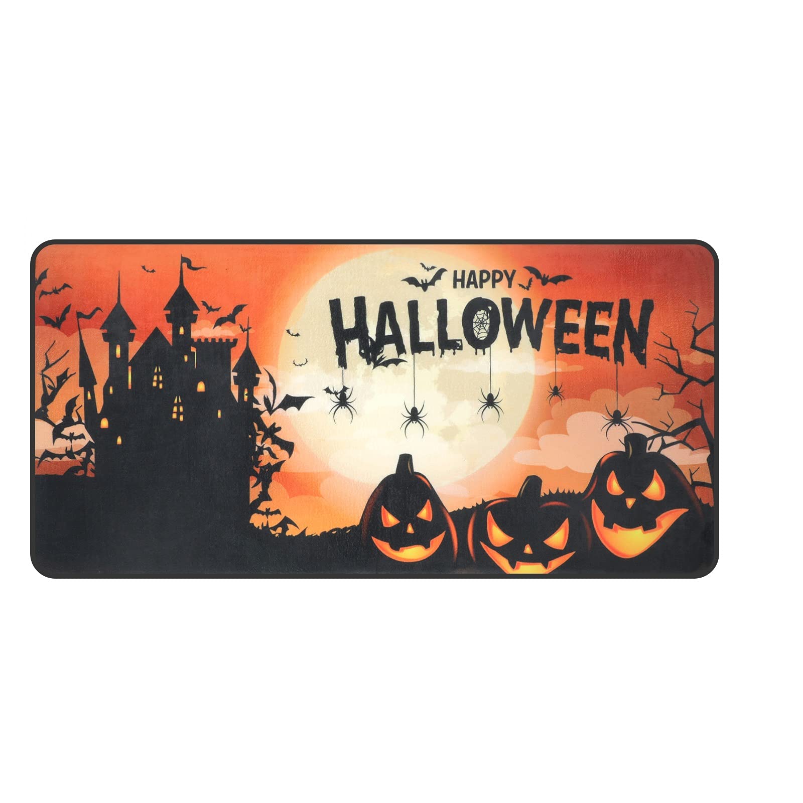 ROMAMIGO Non-Slip Cushioned Kitchen Rug - 20x39 Inch Halloween Themed Floor Mat for Sink Area, Standing Comfort & Home Decor | Perfect for Holiday Kitchen Decorations, Cooking & Dishwashing Comfort