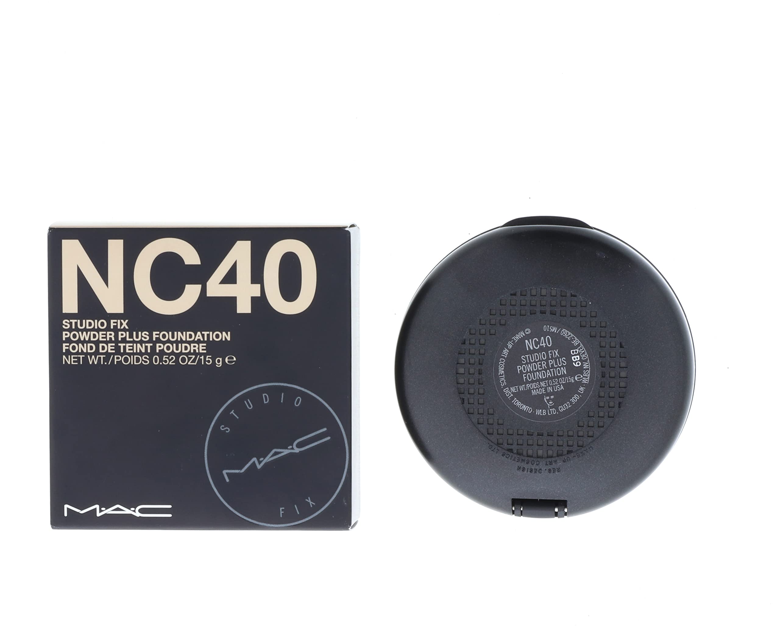 MAC Studio Fix Powder Plus Foundation NC40 - Oil-Free Matte Finish, Long-Lasting Full Coverage Makeup for Flawless Skin | Perfect for Daily Wear, Professional Makeup & Photography