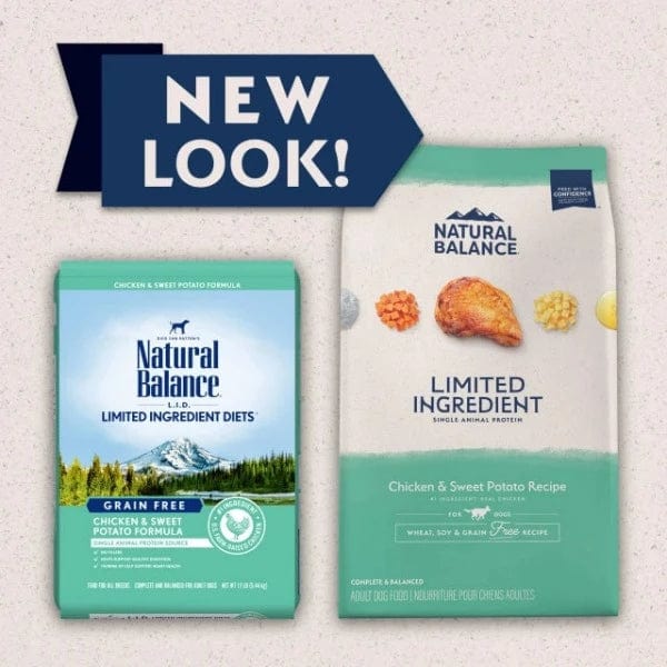 Natural Balance Limited Ingredient Chicken & Sweet Potato Recipe Dry Dog Food - Grain Free, Hypoallergenic for Sensitive Stomachs - Perfect for Adult Dogs with Allergies or Digestive Issues