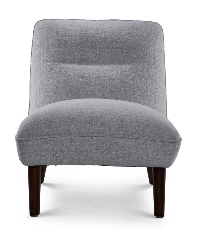 Capri Accent Chair Grey - Modern Lounge Chair for Living Room, Bedroom & Office - Comfortable Upholstered Armchair with Sturdy Frame