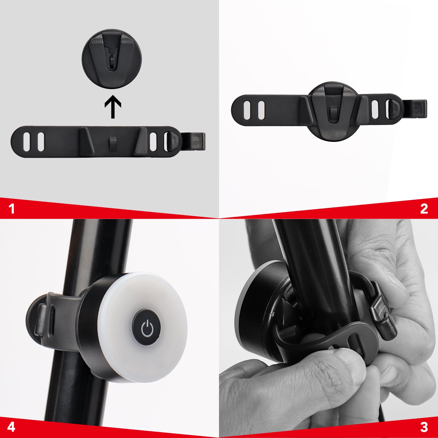 Rechargeable Bike Tail Light with 5 LED Modes, IPX5 Waterproof - Perfect for Night Cycling, Commuting & Outdoor Adventures on Bicycles, Helmets & Scooters - LEC500