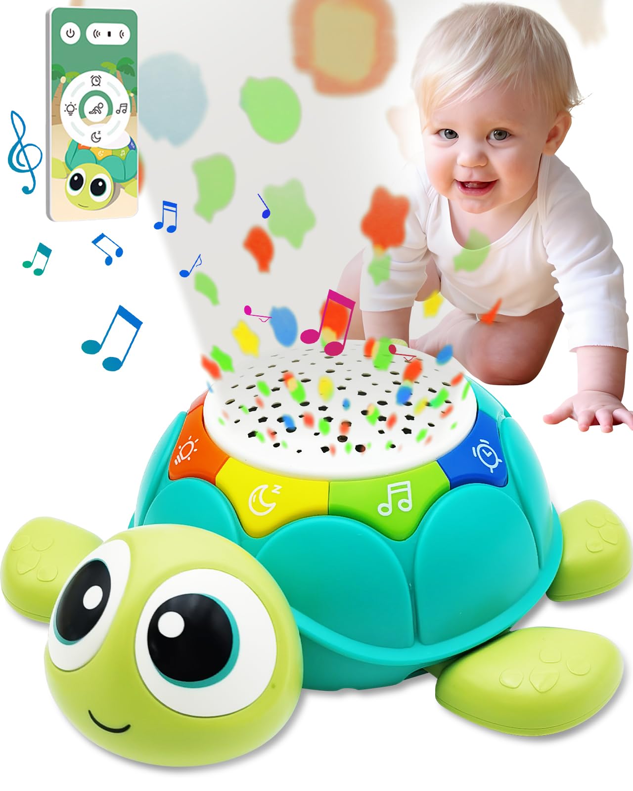 Baby Crawling Toys for 6-18 Months - Musical Light-Up Turtle Toy for Early Learning | Educational Infant Toy for 1-2 Year Old Boys & Girls | Perfect for Tummy Time, First Steps & Sensory Development